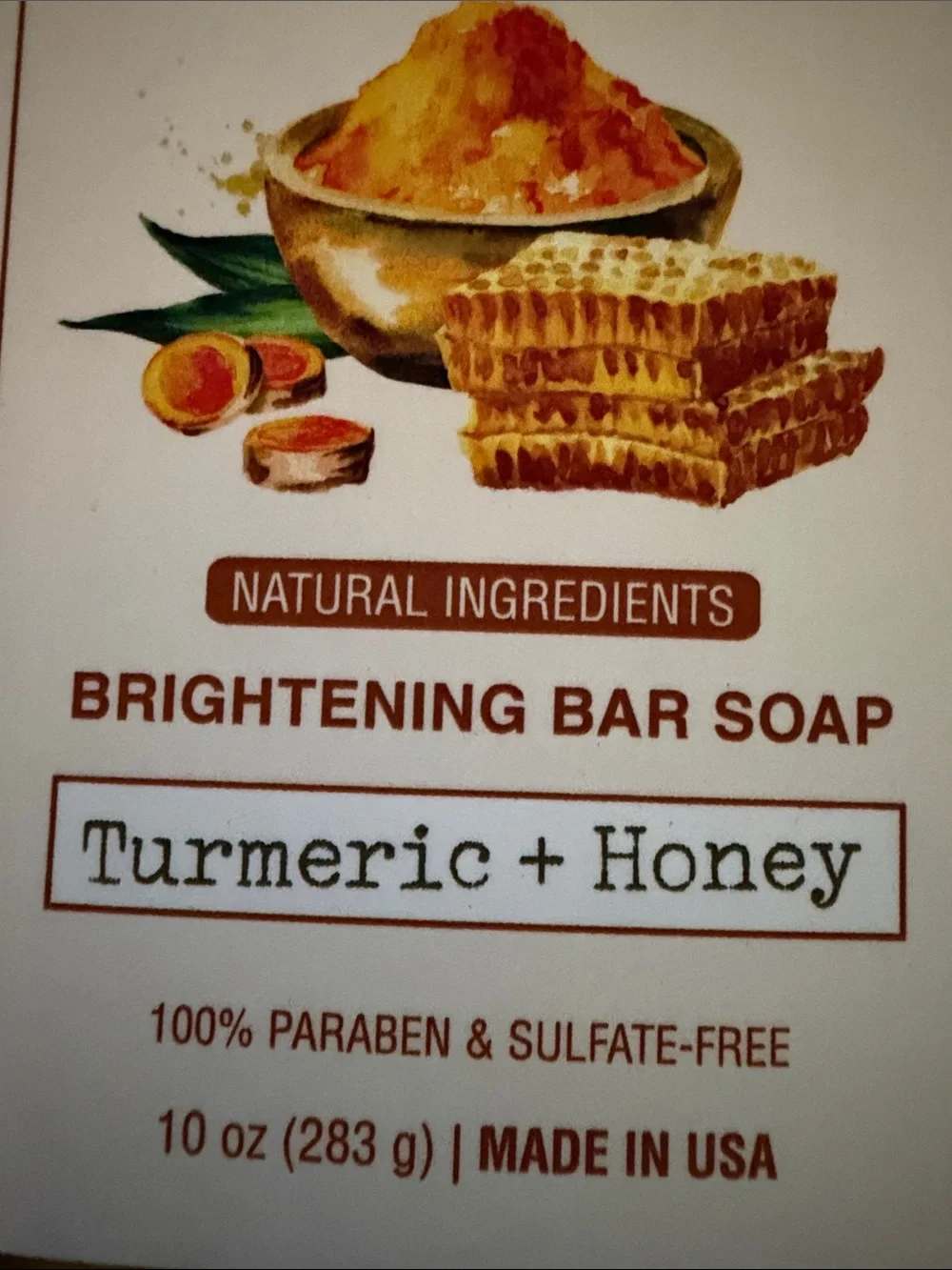 NATURAL GOAT’S Milk Turmeric Honey Olive Oil Soap x 3